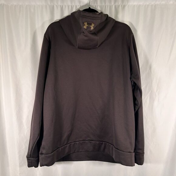 Under Armour Hoodie Men's XL Brown Camo Drawstring Pullover Loose - Picture 6 of 8
